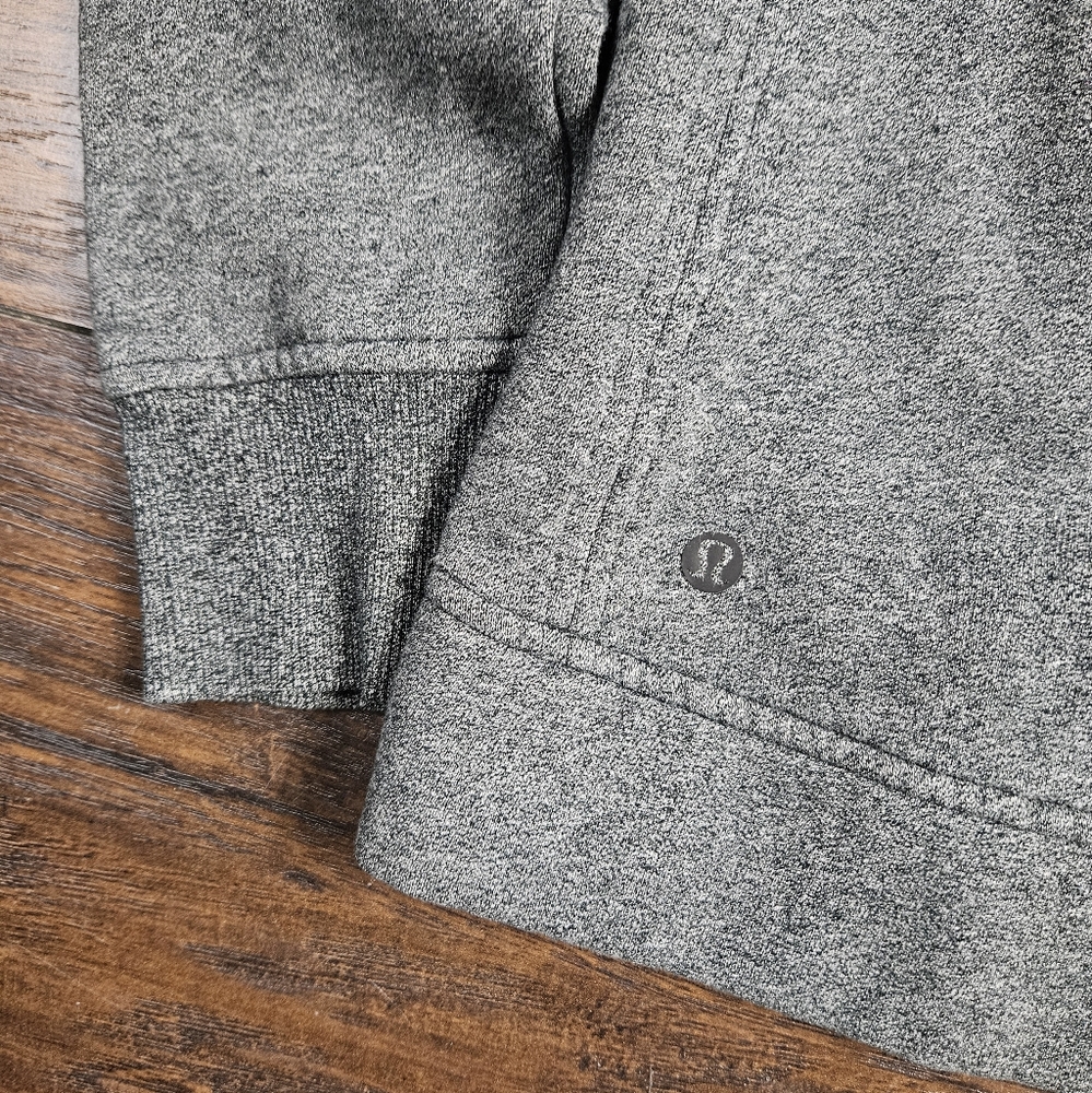 Lululemon Athletica At Ease Pullover Hoodie Heathered Gray Size 4 - Picture 4 of 11